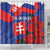 Slovakia Flag Mixed Rose Flowers Shower Curtain