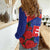 Slovakia Flag Mixed Rose Flowers Women Casual Shirt - Wonder Print Shop