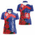 Slovakia Flag Mixed Rose Flowers Women Polo Shirt - Wonder Print Shop