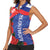 Slovakia Flag Mixed Rose Flowers Women Sleeveless Polo Shirt - Wonder Print Shop