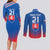 Custom Slovakia Football Couples Matching Long Sleeve Bodycon Dress and Long Sleeve Button Shirt Come On Sokoli Falcons LT9 - Wonder Print Shop