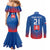 Custom Slovakia Football Couples Matching Mermaid Dress and Long Sleeve Button Shirt Come On Sokoli Falcons