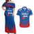 Custom Slovakia Football Couples Matching Off Shoulder Maxi Dress and Hawaiian Shirt Come On Sokoli Falcons LT9 - Wonder Print Shop