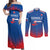 Custom Slovakia Football Couples Matching Off Shoulder Maxi Dress and Long Sleeve Button Shirt Come On Sokoli Falcons LT9 - Wonder Print Shop