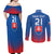 Custom Slovakia Football Couples Matching Off Shoulder Maxi Dress and Long Sleeve Button Shirt Come On Sokoli Falcons LT9 - Wonder Print Shop