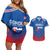 Custom Slovakia Football Couples Matching Off Shoulder Short Dress and Hawaiian Shirt Come On Sokoli Falcons LT9 - Wonder Print Shop