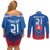 Custom Slovakia Football Couples Matching Off Shoulder Short Dress and Long Sleeve Button Shirt Come On Sokoli Falcons LT9 - Wonder Print Shop