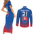 Custom Slovakia Football Couples Matching Short Sleeve Bodycon Dress and Long Sleeve Button Shirt Come On Sokoli Falcons LT9 - Wonder Print Shop