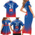 Custom Slovakia Football Family Matching Short Sleeve Bodycon Dress and Hawaiian Shirt Come On Sokoli Falcons - Wonder Print Shop