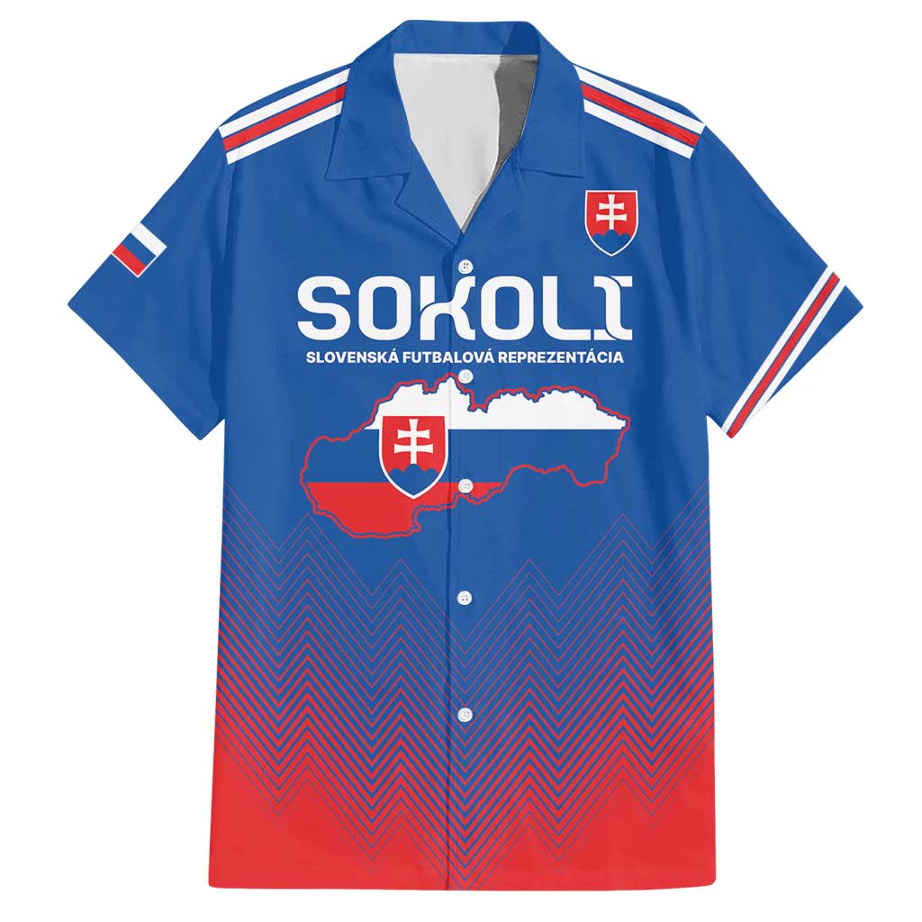 Custom Slovakia Football Hawaiian Shirt Come On Sokoli Falcons - Wonder Print Shop