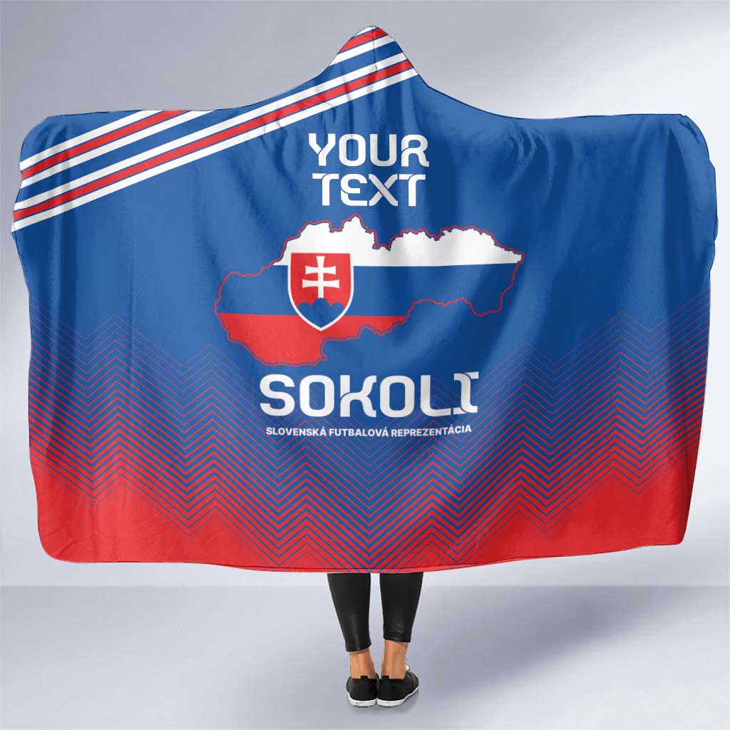 Custom Slovakia Football Hooded Blanket Come On Sokoli Falcons