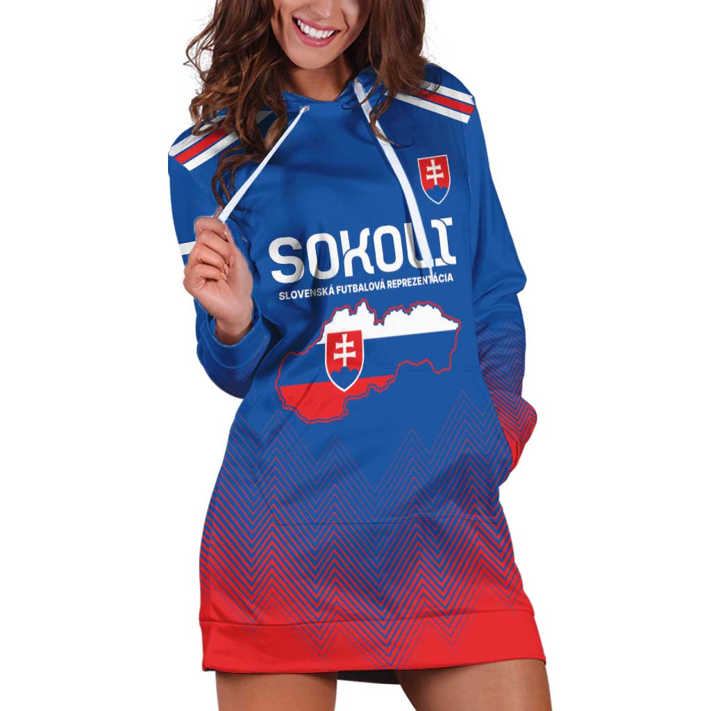 Custom Slovakia Football Hoodie Dress Come On Sokoli Falcons - Wonder Print Shop