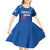 Custom Slovakia Football Kid Short Sleeve Dress Come On Sokoli Falcons - Wonder Print Shop