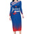 Custom Slovakia Football Long Sleeve Bodycon Dress Come On Sokoli Falcons - Wonder Print Shop