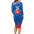 Custom Slovakia Football Long Sleeve Bodycon Dress Come On Sokoli Falcons - Wonder Print Shop