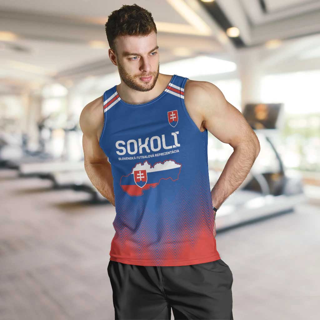 Custom Slovakia Football Men Tank Top Come On Sokoli Falcons - Wonder Print Shop