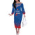 Custom Slovakia Football Off The Shoulder Long Sleeve Dress Come On Sokoli Falcons - Wonder Print Shop