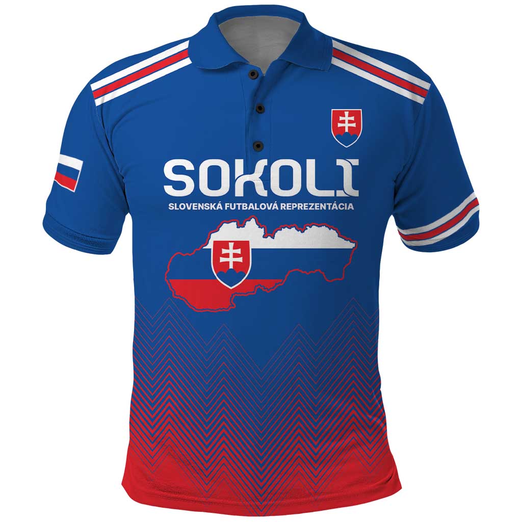 Custom Slovakia Football Polo Shirt Come On Sokoli Falcons - Wonder Print Shop