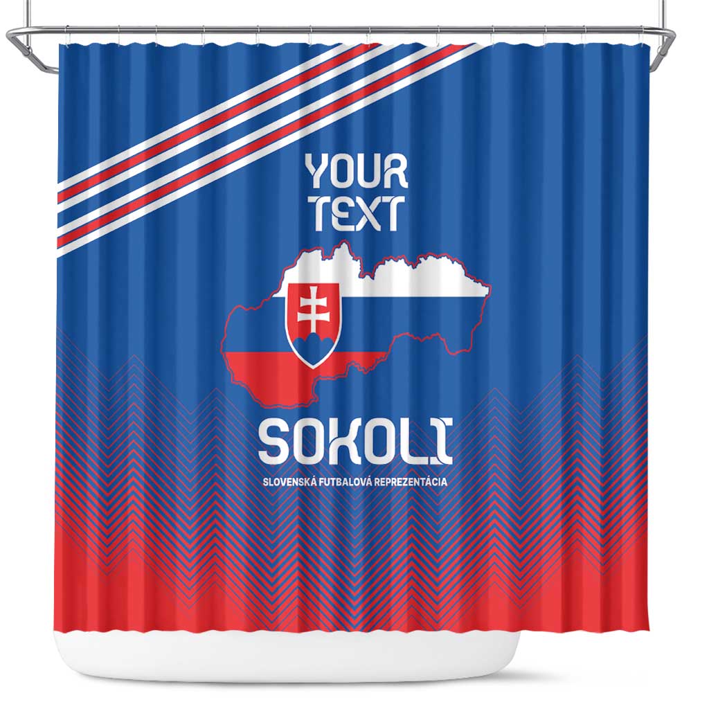 Custom Slovakia Football Shower Curtain Come On Sokoli Falcons