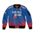 Custom Slovakia Football Sleeve Zip Bomber Jacket Come On Sokoli Falcons - Wonder Print Shop