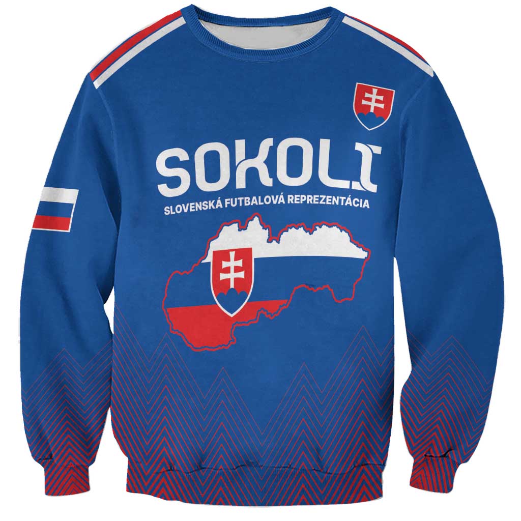 Custom Slovakia Football Sweatshirt Come On Sokoli Falcons - Wonder Print Shop