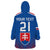 Custom Slovakia Football Wearable Blanket Hoodie Come On Sokoli Falcons - Wonder Print Shop