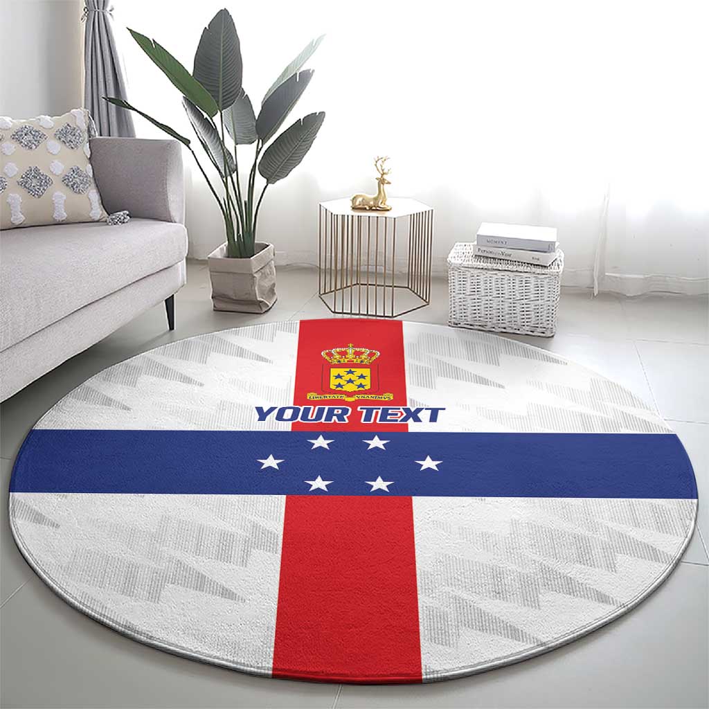 Personalized Nederlandse Antillen 1959-1986 Round Carpet Simple Flag Style - Wonder Print Shop