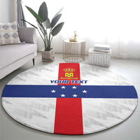 Personalized Nederlandse Antillen 1959-1986 Round Carpet Simple Flag Style - Wonder Print Shop
