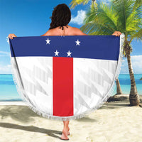 Personalized Nederlandse Antillen 1986-2010 Beach Blanket Simple Flag Style - Wonder Print Shop