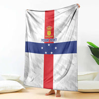 Personalized Nederlandse Antillen 1986-2010 Blanket Simple Flag Style - Wonder Print Shop