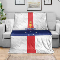 Personalized Nederlandse Antillen 1986-2010 Blanket Simple Flag Style - Wonder Print Shop