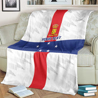 Personalized Nederlandse Antillen 1986-2010 Blanket Simple Flag Style - Wonder Print Shop