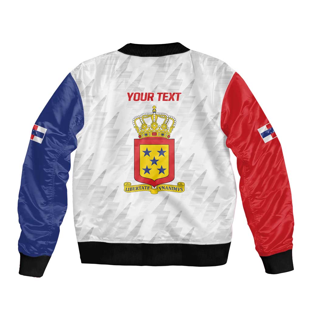 Personalized Nederlandse Antillen 1986-2010 Bomber Jacket Simple Flag Style - Wonder Print Shop