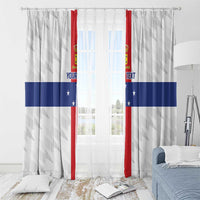 Personalized Nederlandse Antillen 1986-2010 Window Curtain Simple Flag Style - Wonder Print Shop