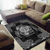 Personalized Anglesey Ynys Mon Area Rug Black Standing Stone Celtic-inspired - Wonder Print Shop