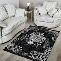 Personalized Anglesey Ynys Mon Area Rug Black Standing Stone Celtic-inspired - Wonder Print Shop