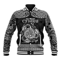 Personalized Anglesey Ynys Mon Baseball Jacket Black Standing Stone Celtic-inspired - Wonder Print Shop