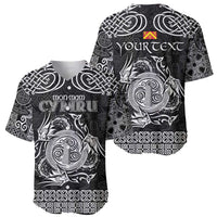Personalized Anglesey Ynys Mon Baseball Jersey Black Standing Stone Celtic-inspired - Wonder Print Shop