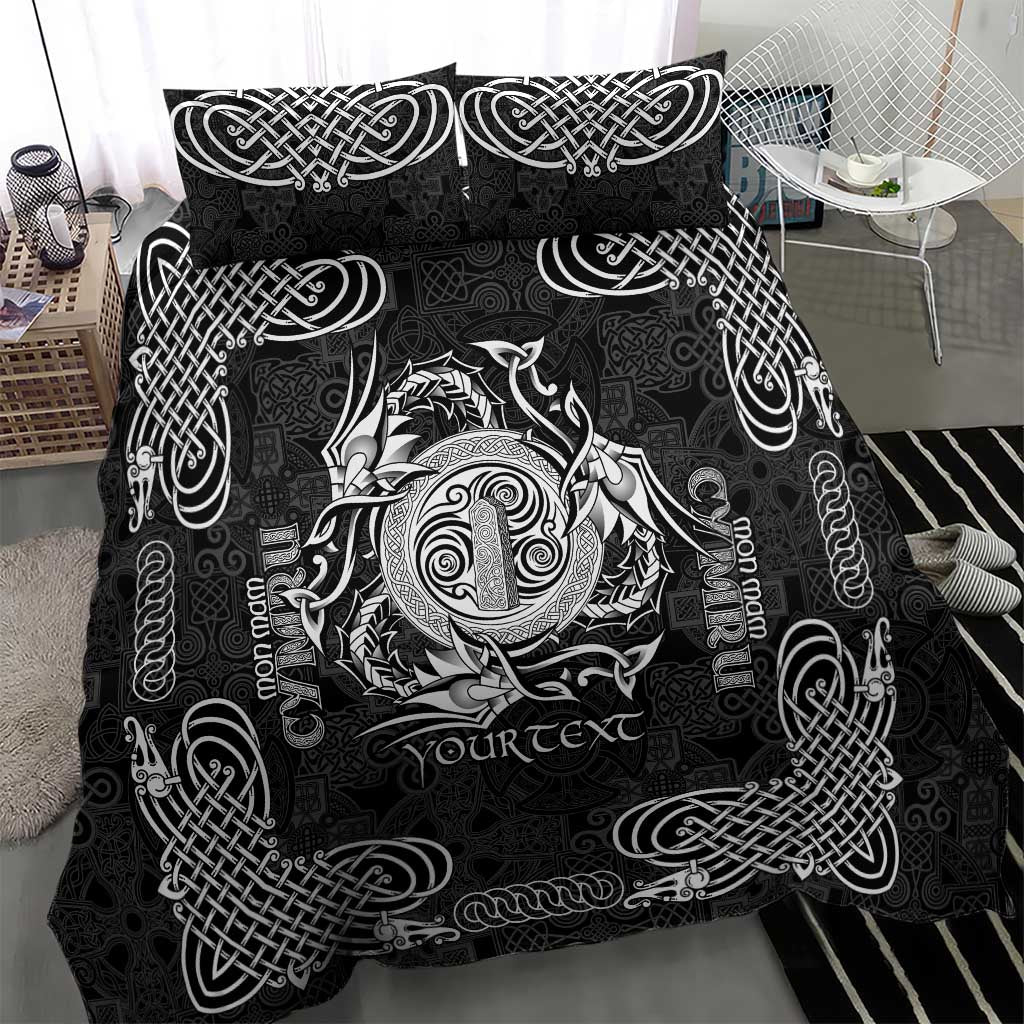 Personalized Anglesey Ynys Mon Bedding Set Black Standing Stone Celtic-inspired - Wonder Print Shop