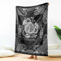 Personalized Anglesey Ynys Mon Blanket Black Standing Stone Celtic-inspired - Wonder Print Shop
