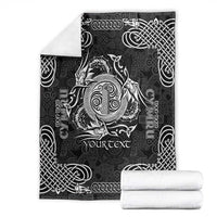 Personalized Anglesey Ynys Mon Blanket Black Standing Stone Celtic-inspired - Wonder Print Shop