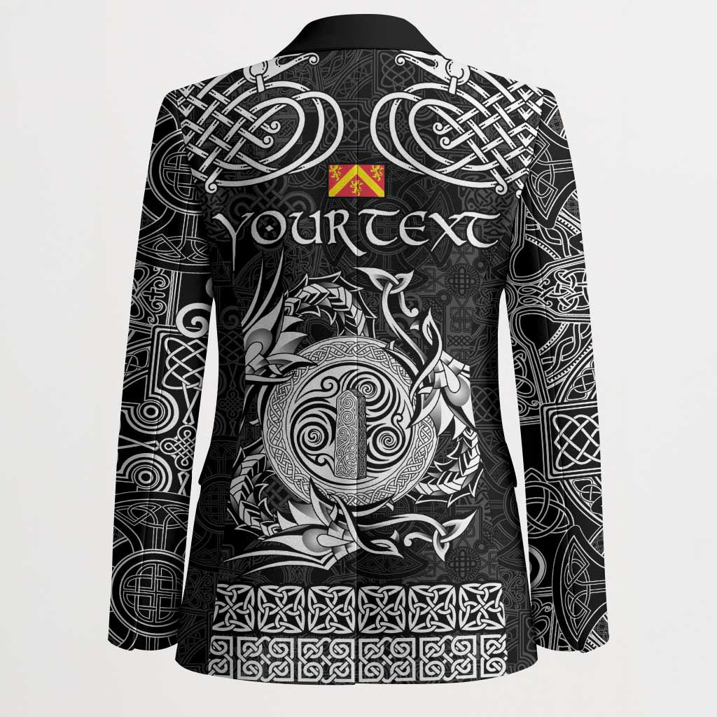 Personalized Anglesey Ynys Mon Blazer Black Standing Stone Celtic-inspired - Wonder Print Shop
