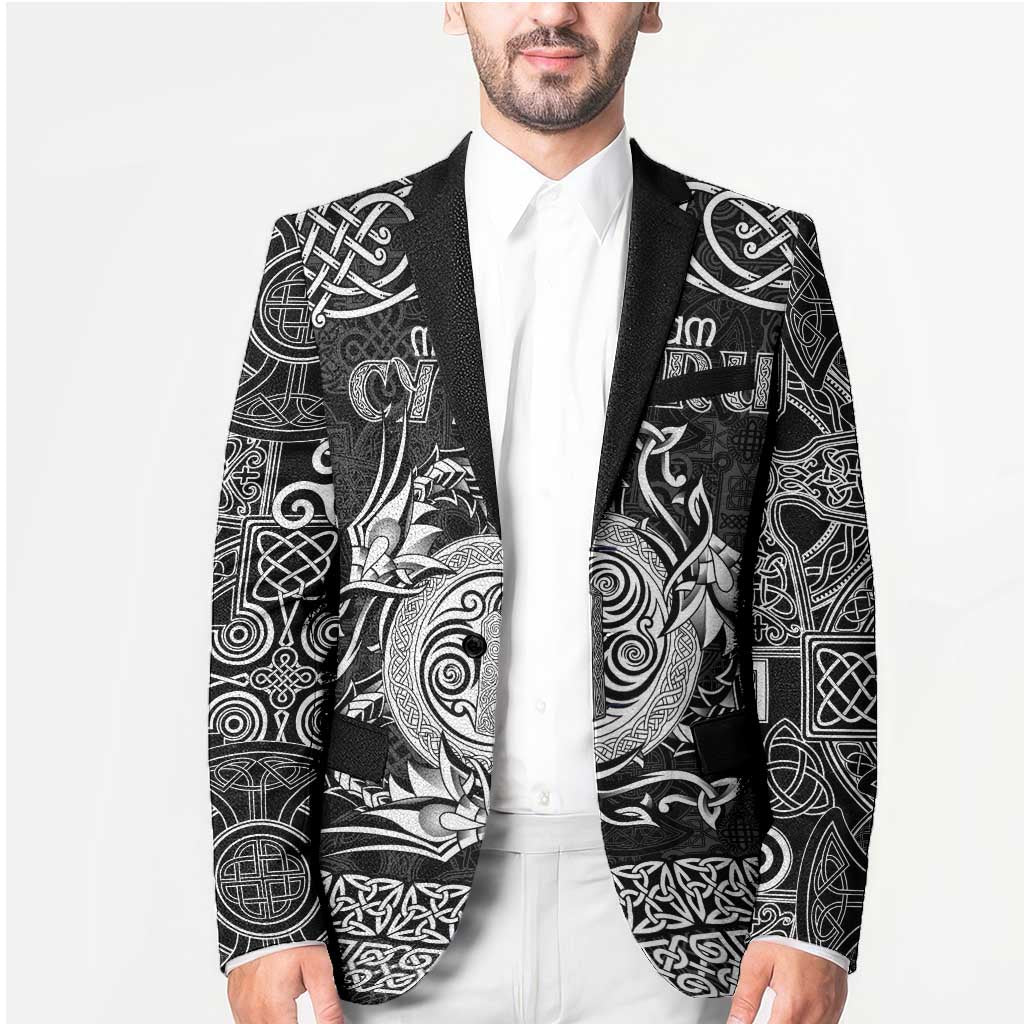 Personalized Anglesey Ynys Mon Blazer Black Standing Stone Celtic-inspired - Wonder Print Shop