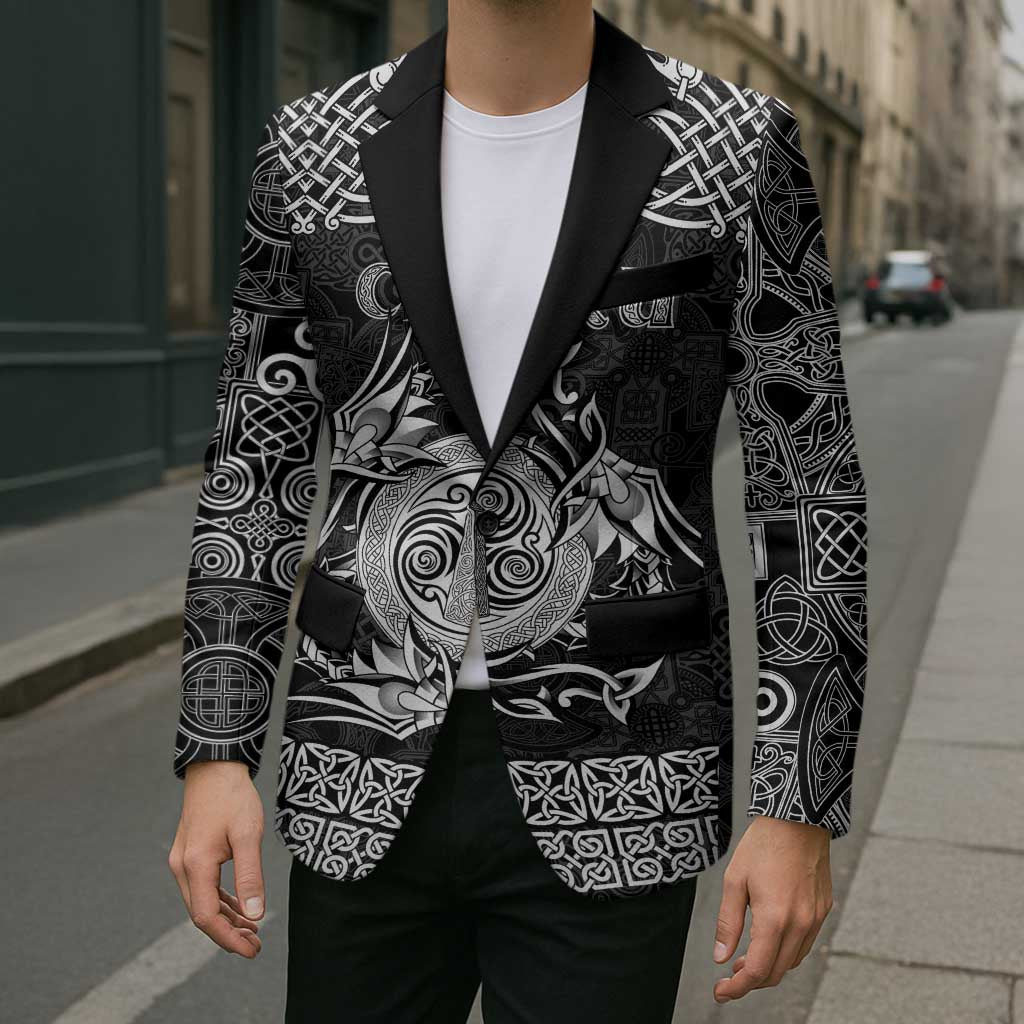 Personalized Anglesey Ynys Mon Blazer Black Standing Stone Celtic-inspired - Wonder Print Shop