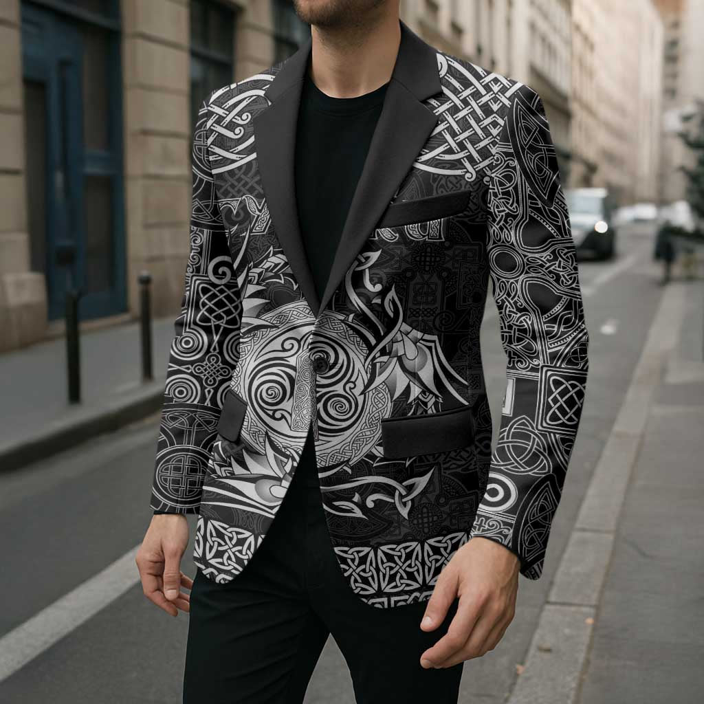Personalized Anglesey Ynys Mon Blazer Black Standing Stone Celtic-inspired - Wonder Print Shop