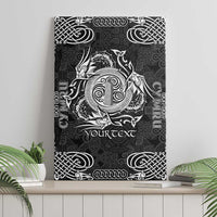 Personalized Anglesey Ynys Mon Canvas Wall Art Black Standing Stone Celtic-inspired - Wonder Print Shop