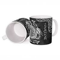Personalized Anglesey Ynys Mon Ceramic Mug Black Standing Stone Celtic-inspired - Wonder Print Shop