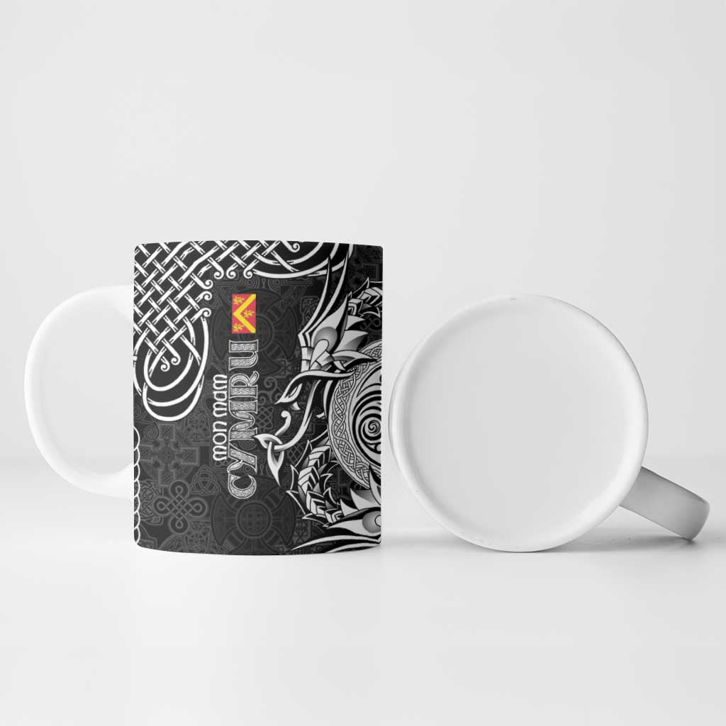 Personalized Anglesey Ynys Mon Ceramic Mug Black Standing Stone Celtic-inspired - Wonder Print Shop