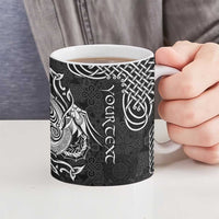 Personalized Anglesey Ynys Mon Ceramic Mug Black Standing Stone Celtic-inspired - Wonder Print Shop