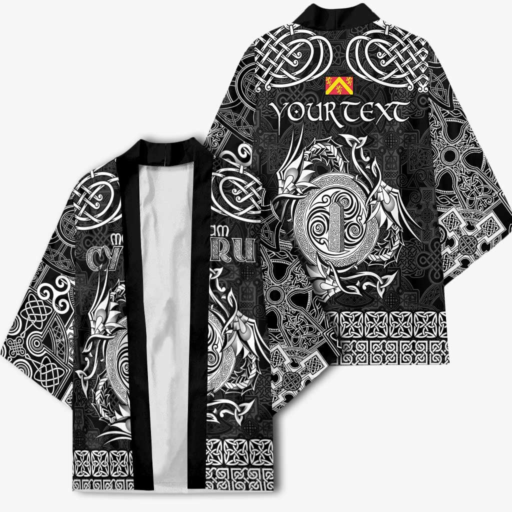 Personalized Anglesey Ynys Mon Kimono Black Standing Stone Celtic-inspired - Wonder Print Shop